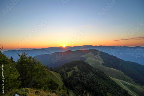 sunrise in the monte baldo mountain