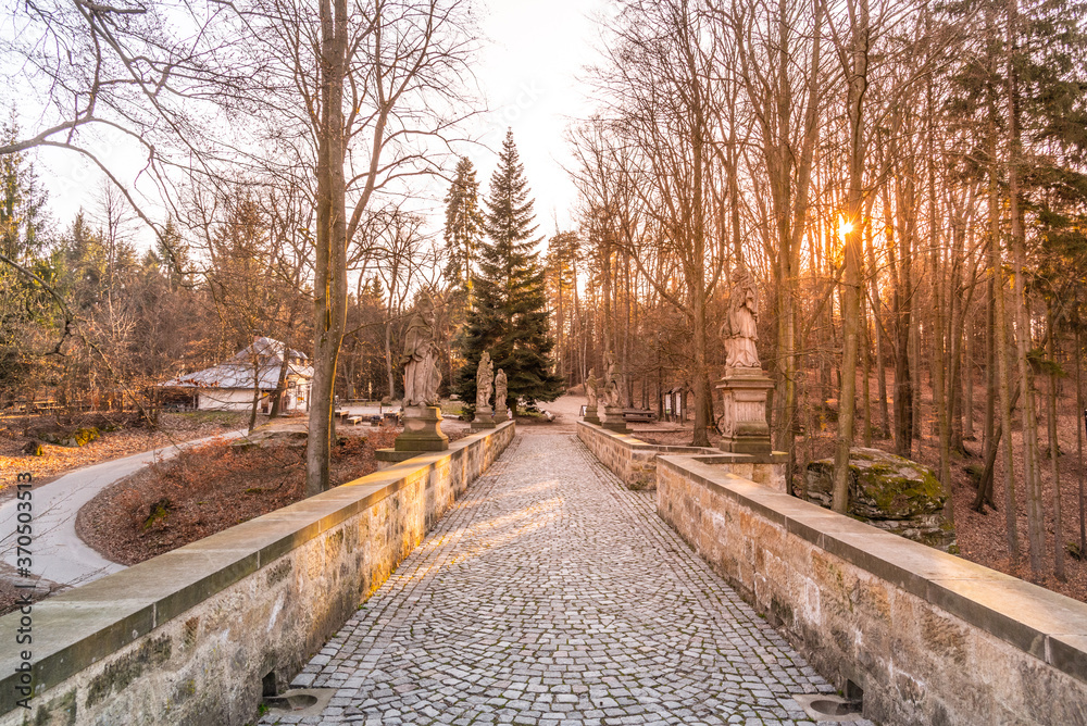 Entrance Bridge of Valdstejn Castle in Bohemian Paradise, Czech Republic