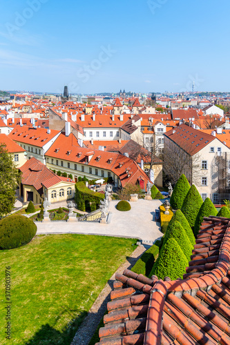 Vrtbovska garden - beautiful baroque garden multiple terraced platforms, Lesser Town of Prague, Czech Republic photo