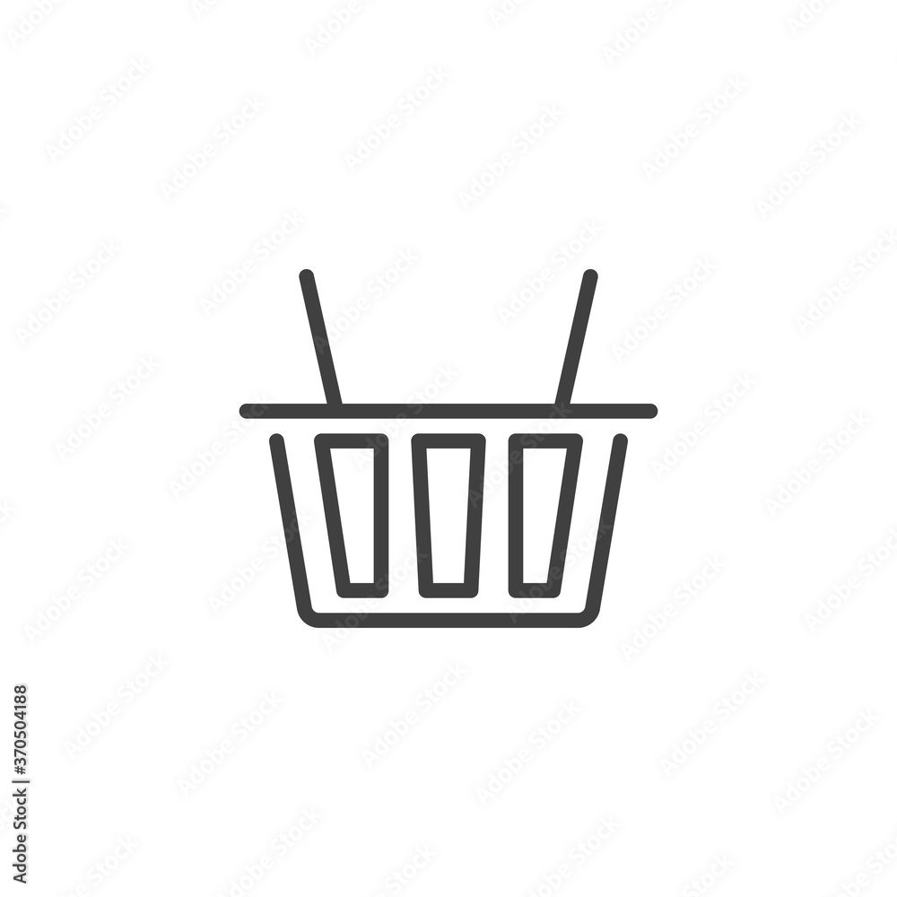 Shopping basket line icon. linear style sign for mobile concept and web design. Basket outline vector icon. Symbol, logo illustration. Vector graphics