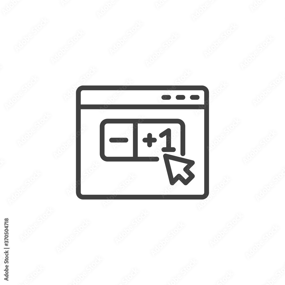 E-commerce, limited quantity line icon. linear style sign for mobile concept and web design. Shopping items quantity outline vector icon. Symbol, logo illustration. Vector graphics E-commerce, limited quantity line icon. linear style sign for mobile concept and web design. Shopping items quantity outline vector icon. Symbol, logo illustration. Vector graphics