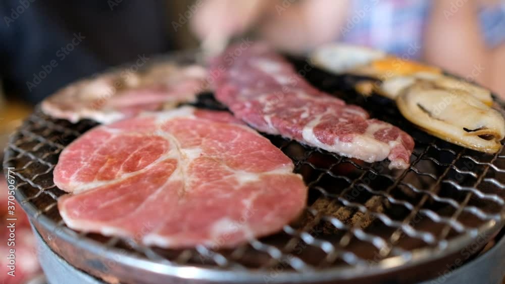 Closeup bar-B-Q with blur background
Closeup bar-B-Q with blur background