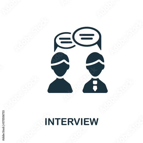Interview icon. Simple element from business recruitment collection. Creative Interview icon for web design, templates, infographics and more
