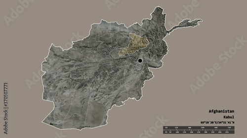 Location of Baghlan, province of Afghanistan,. Satellite photo