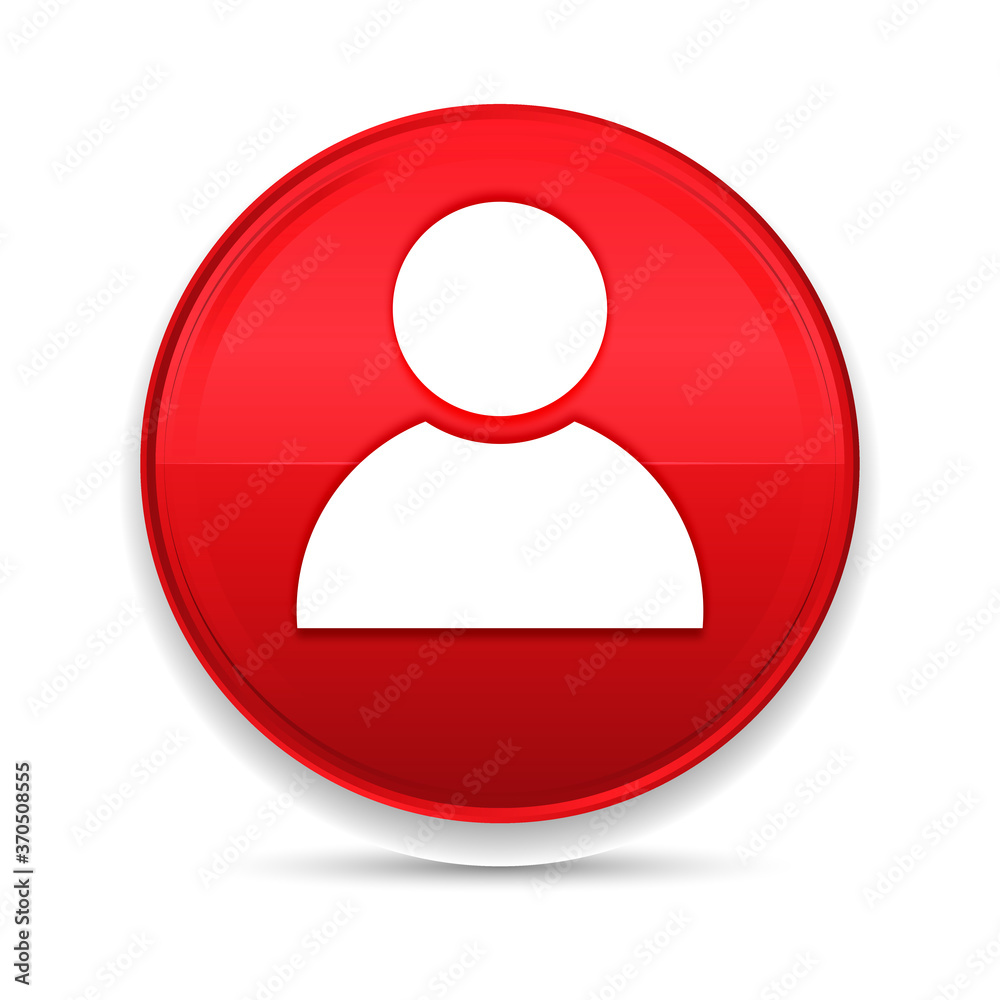 Person icon shiny luxury design red button vector Person icon shiny luxury design red button vector