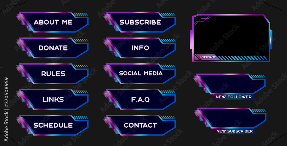 A set of minimal style Twitch panels created by me (Free download) : r/ Twitch