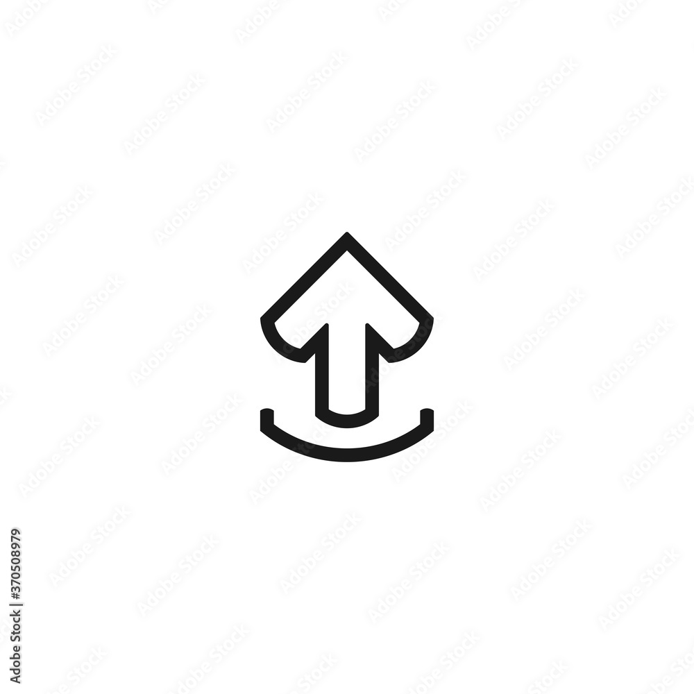 black line arrow up icon. Isolated on white. Upload icon. Upgrade sign. black line arrow up icon. Isolated on white. Upload icon. Upgrade sign.