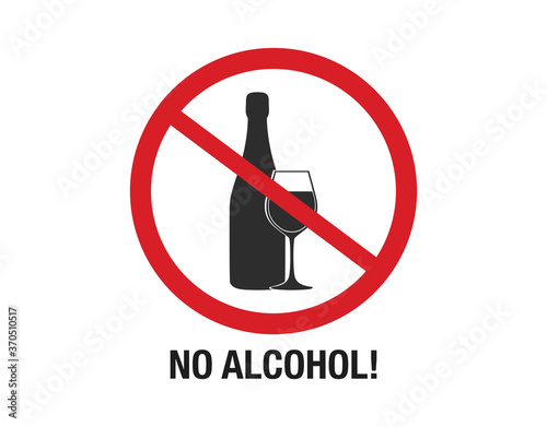 No alcohol sign vector.  Alcohol abandoned sign vector. 