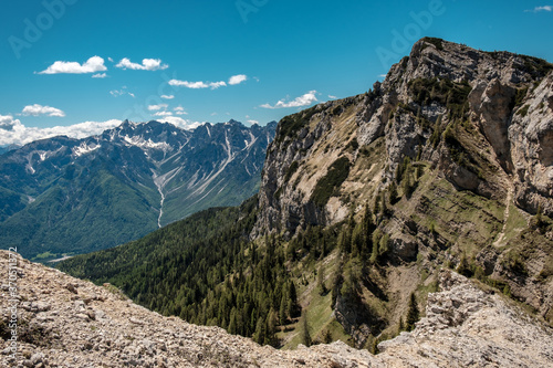 Exploration spring day in the beautiful Carnic Alps, Friuli-Venezia Giulia, Italy