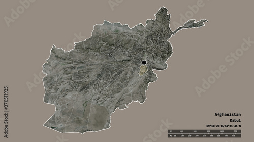 Location of Logar, province of Afghanistan,. Satellite photo