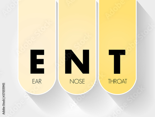 ENT - Ear Nose and Throat acronym, health concept background