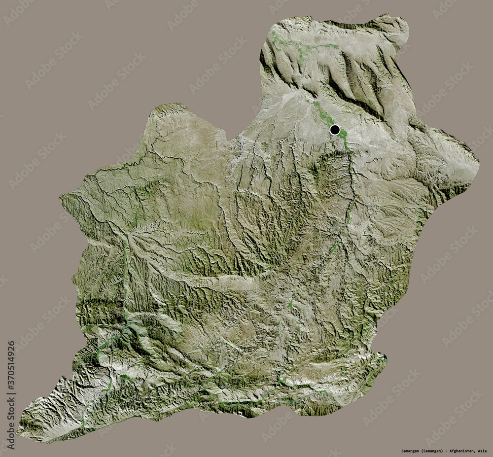 Samangan, province of Afghanistan, on solid. Satellite