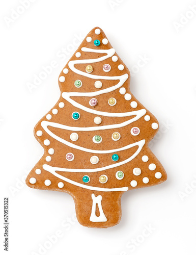 Lebkuchenbaum mit Zuckerguss Dekoration für Weihnachten
