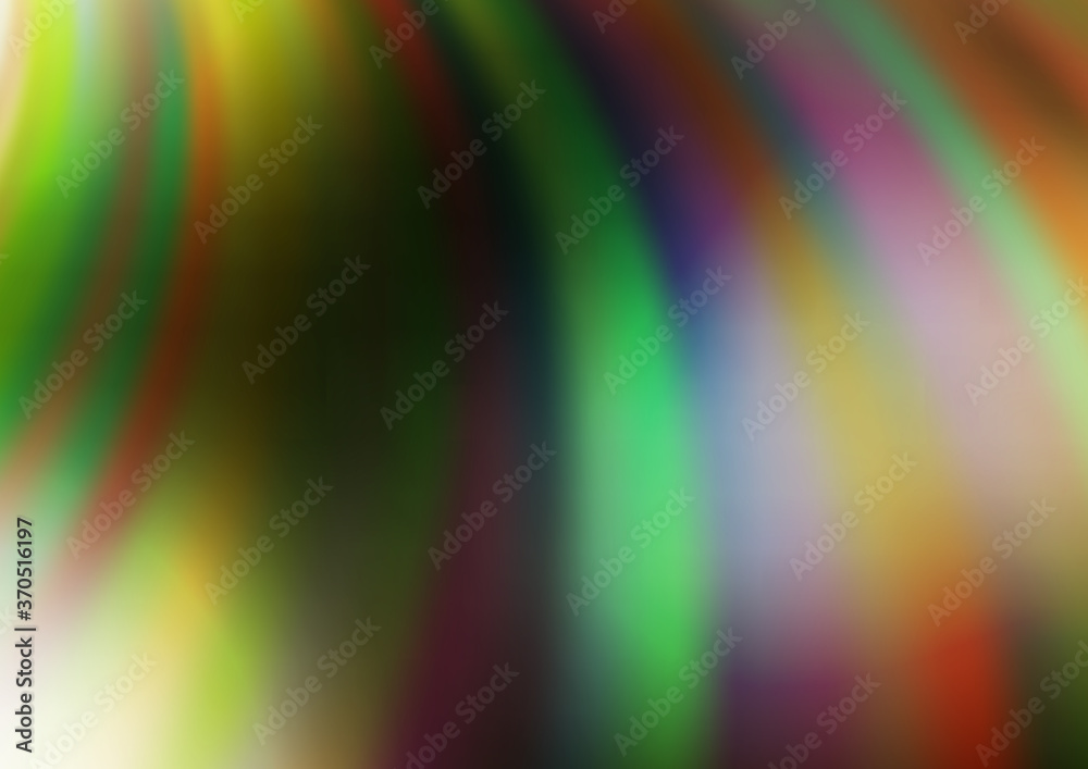 Obraz premium Dark Green, Yellow vector pattern with curved circles.