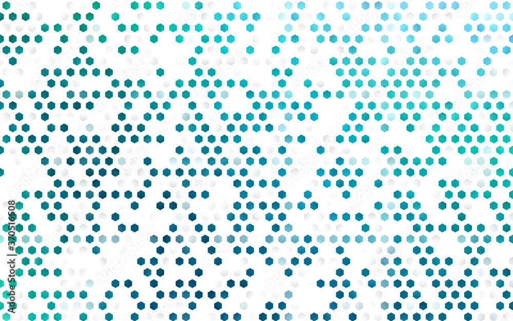 custom made wallpaper toronto digitalLight Blue, Green vector layout with hexagonal shapes.