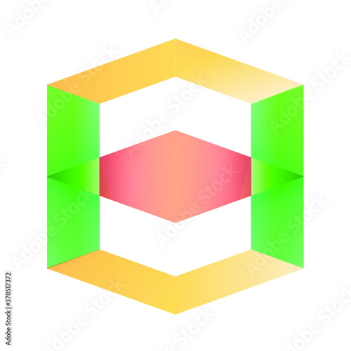  Vector Abstract Icon or Logo Design in Square Form. 