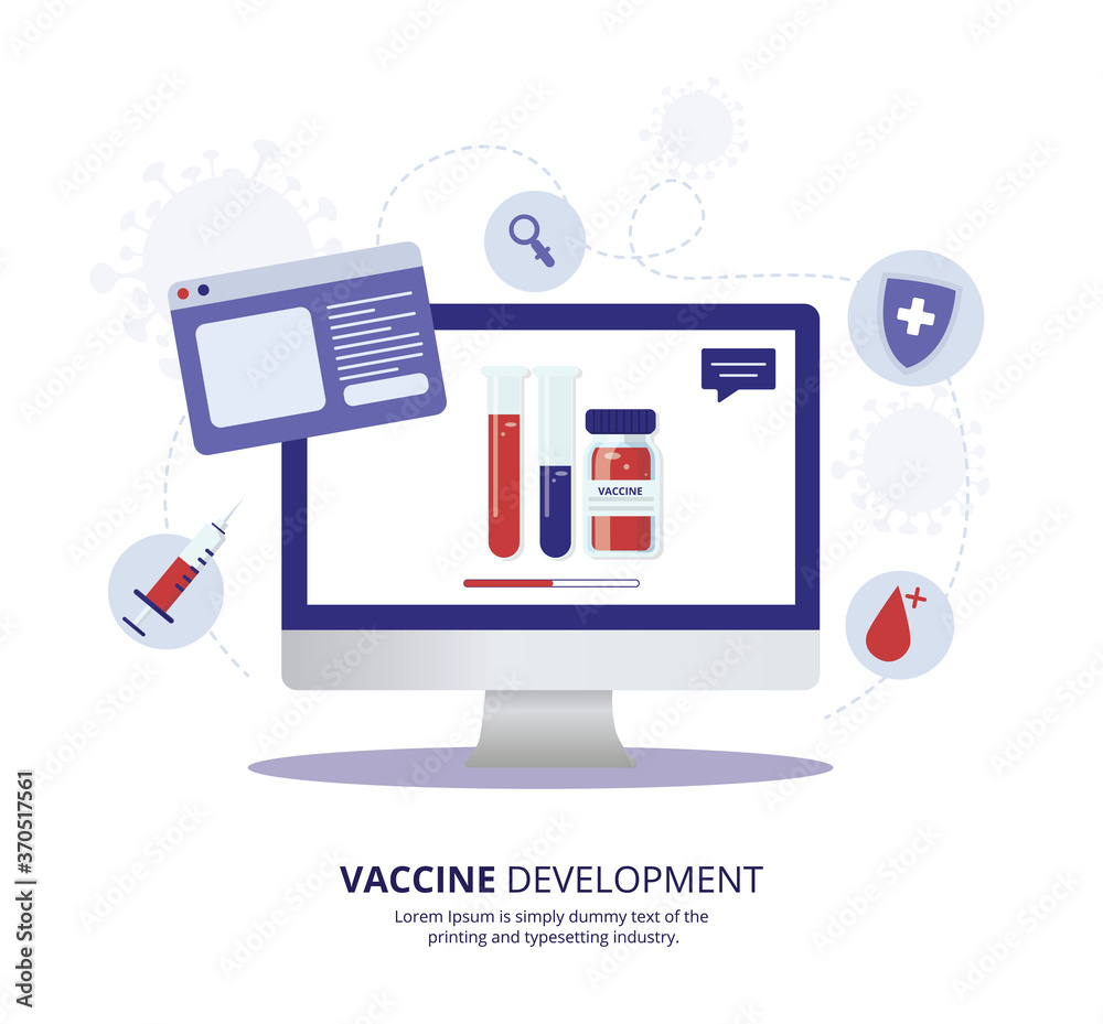 Vaccine development for covid 19 illustration