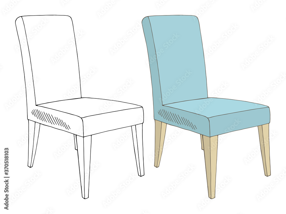 Chair graphic black white color isolated sketch illustration vector Chair graphic black white color isolated sketch illustration vector