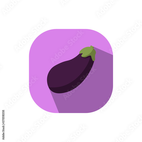 Flat design eggplant