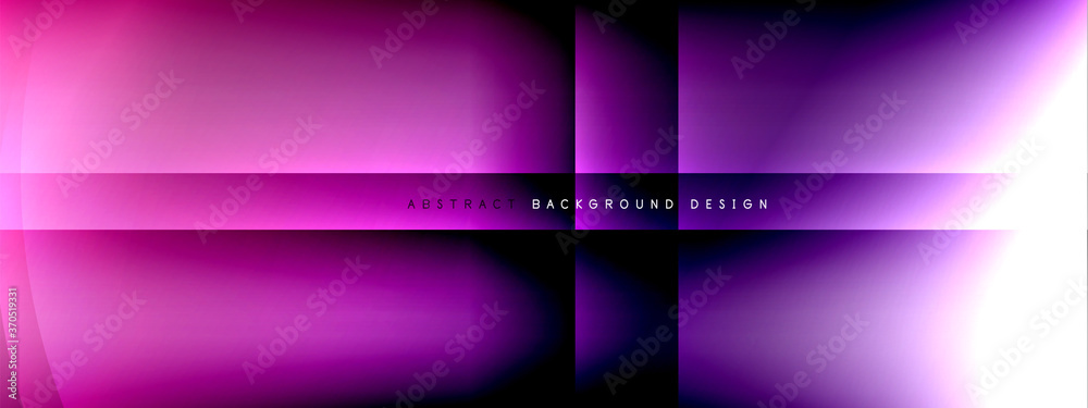 Fototapeta premium Vector abstract background - circle and cross on fluid gradient with shadows and light effects. Techno or business shiny design templates for text