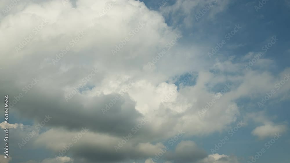 White Clouds in a Blue Sky in Summer (time lapse) White Clouds in a Blue Sky in Summer (time lapse)
