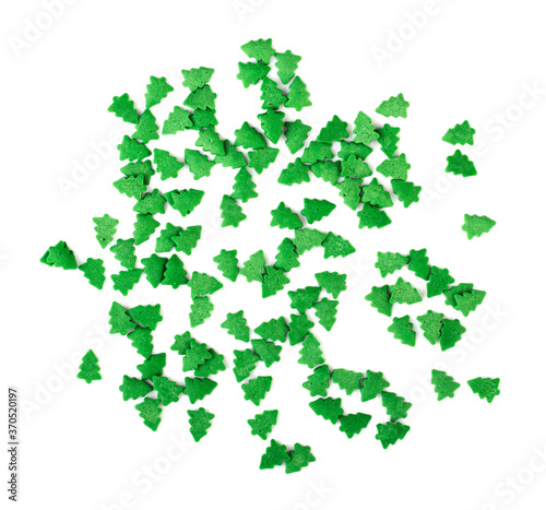 Wallpaper Mural Christmas green confetti tree isolated on white background Torontodigital.ca
