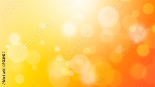 White bokeh, defocus glitter, blur on yellow background. illustration.