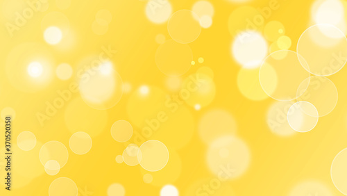 White bokeh, defocus glitter, blur on yellow background. illustration.