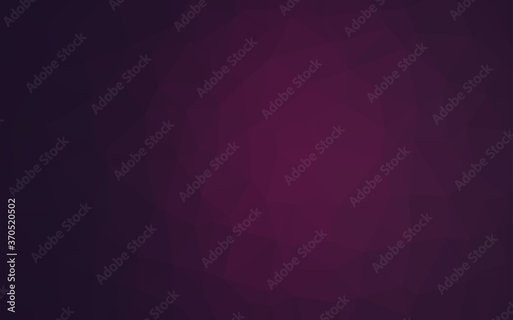 Dark Pink vector shining triangular pattern.