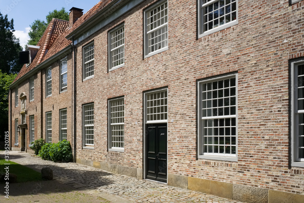 The Stifts houses in Weerselo is a nationally protected village view and former Benedictine monastery where previously unmarried ladies of nobility lived