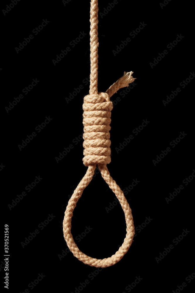 suicide concept. noose isolated on black suicide concept. noose isolated on black