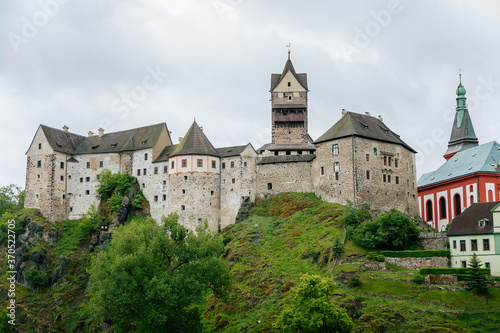 Medieval castle Loket  Czech Republic    June 06  2020