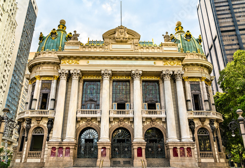 Theatro Municipal, an opera house in the Centro district of Rio de Janeiro, Brazil photo
