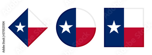 texas flag icon set. isolated on white background
