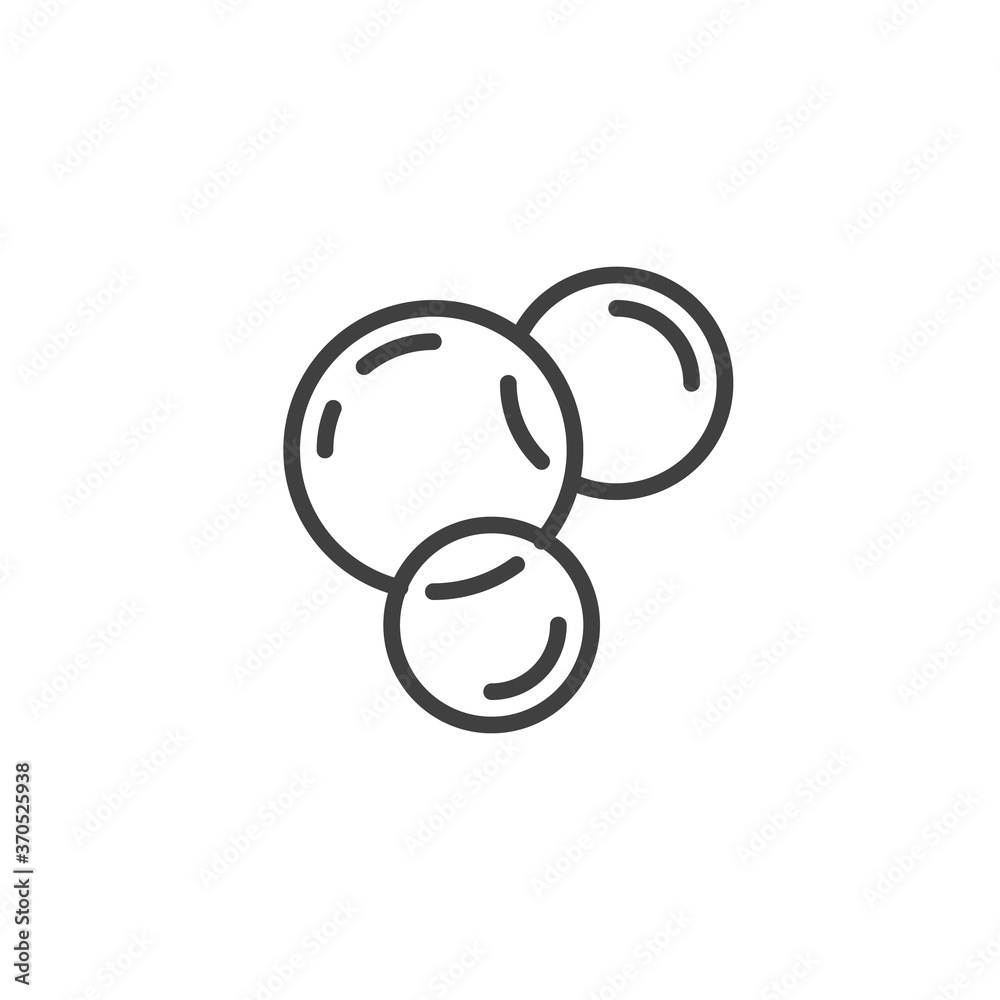 Water bubble line icon. linear style sign for mobile concept and web design. Soap bubbles outline vector icon. Symbol, logo illustration. Vector graphics Water bubble line icon. linear style sign for mobile concept and web design. Soap bubbles outline vector icon. Symbol, logo illustration. Vector graphics