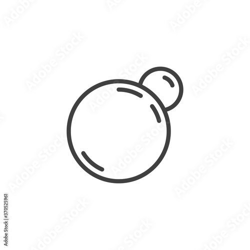 Bubbles line icon. linear style sign for mobile concept and web design. Soap bubbles outline vector icon. Symbol, logo illustration. Vector graphics