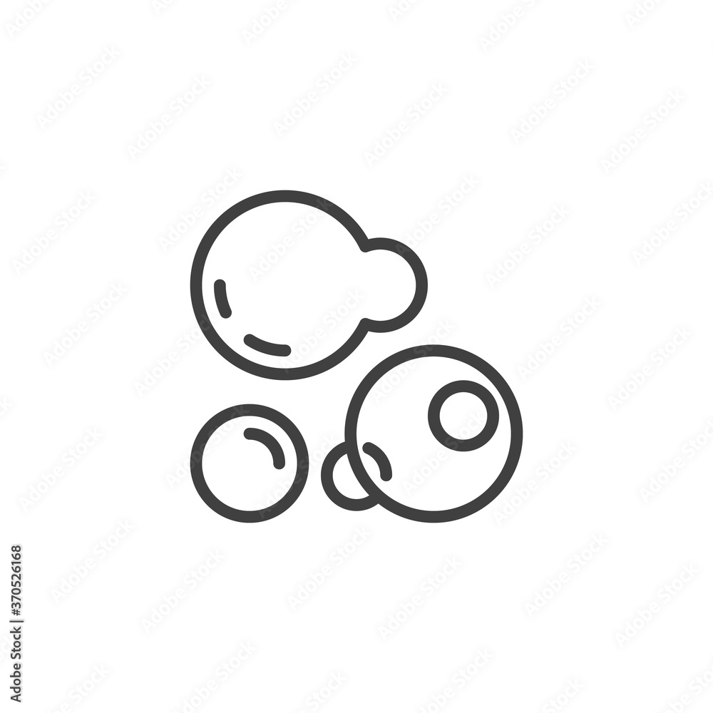Soap bubbles line icon. linear style sign for mobile concept and web design. Water bubble outline vector icon. Symbol, logo illustration. Vector graphics Soap bubbles line icon. linear style sign for mobile concept and web design. Water bubble outline vector icon. Symbol, logo illustration. Vector graphics