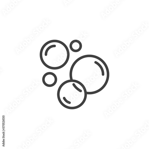 Soap bubbles line icon. linear style sign for mobile concept and web design. Water bubble outline vector icon. Symbol, logo illustration. Vector graphics