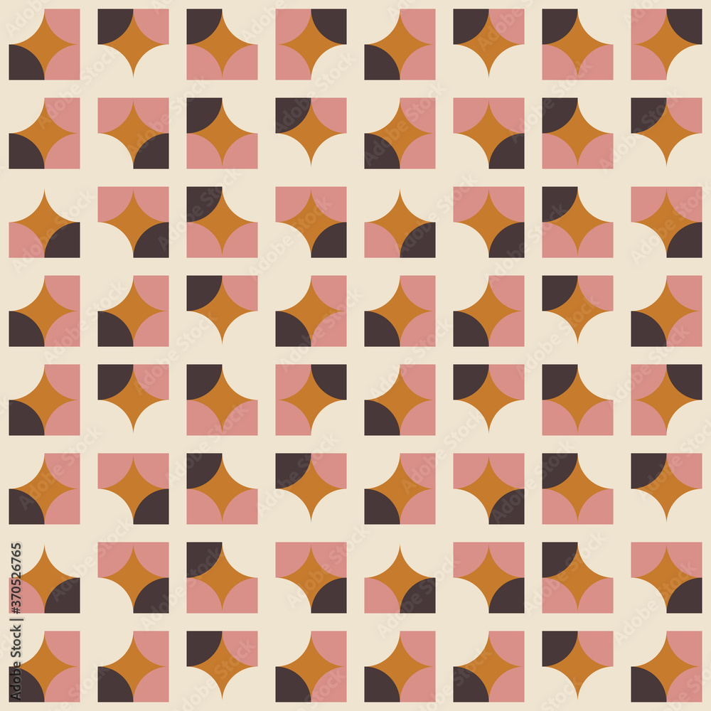 custom made wallpaper toronto digitalGeometric seamless pattern. Vector background with simple shapes like semi cirles and squares in neutral muted pastel colors.