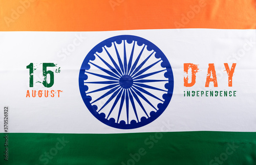 Indian Independence Day celebration background concept. Indian flag on white background for Republic Day and Independence Day. photo