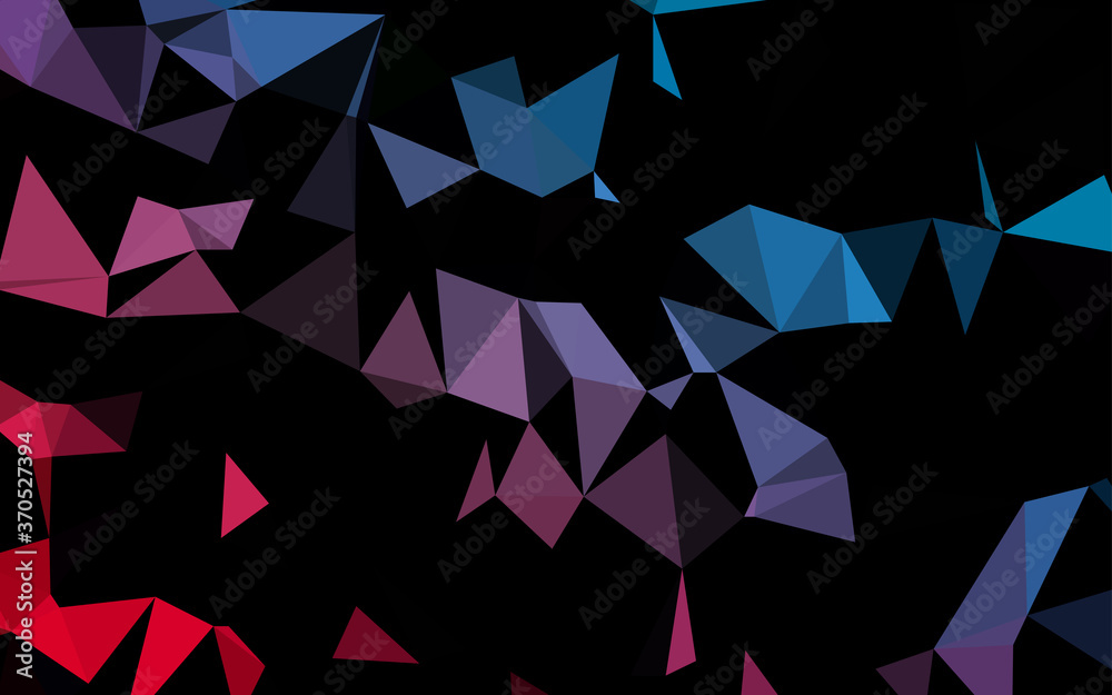 Obraz premium Dark Blue, Red vector polygonal pattern.