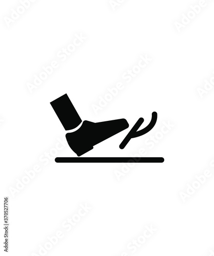 Wallpaper Mural break with foot icon,vector best flat icon. Torontodigital.ca