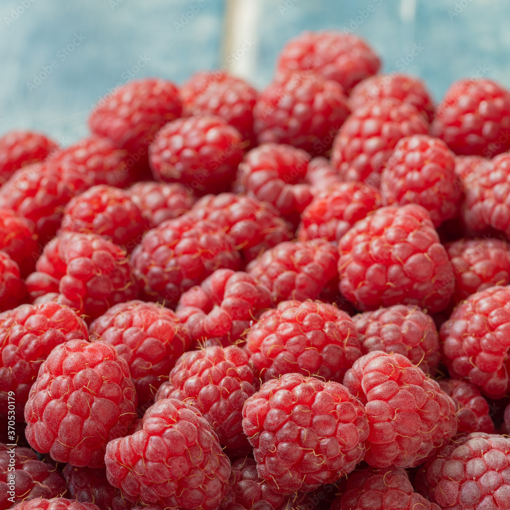 Food background. Close-up of raspberries. Macro shot. Food background. Close-up of raspberries. Macro shot.