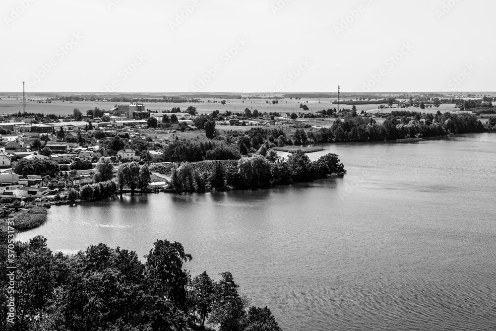 view of the lake in the summer