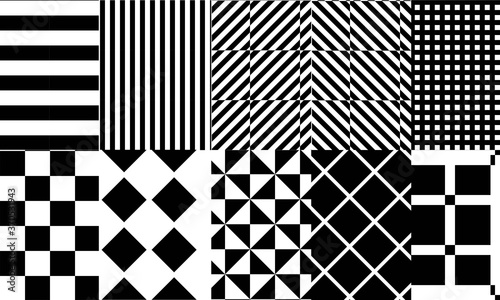 Simple and minimal black and white pattern wallpaper background
