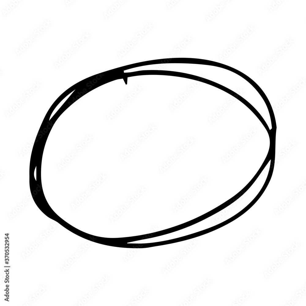 Hand drawn scribble circle Hand drawn scribble circle