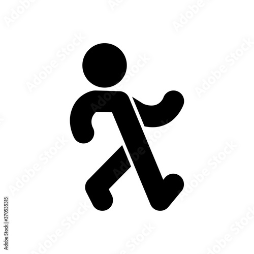 Stroll man sign. Promenade symbol. Saunter icon. vector illustration