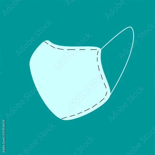 Vector medical mask icon. Healthcare design. Simple hand drawn illustration