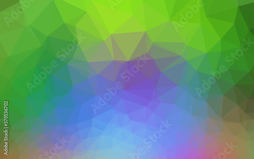 Light Multicolor  Rainbow vector abstract mosaic pattern.