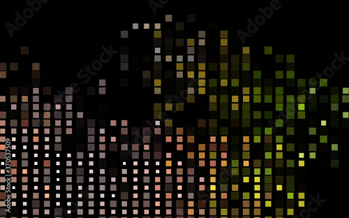 Dark Green  Red vector template with crystals  rectangles.